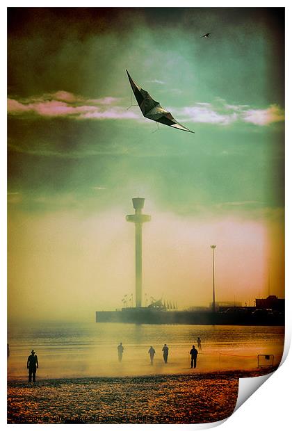Lets Go Fly A Kite Print by Jules Camfield