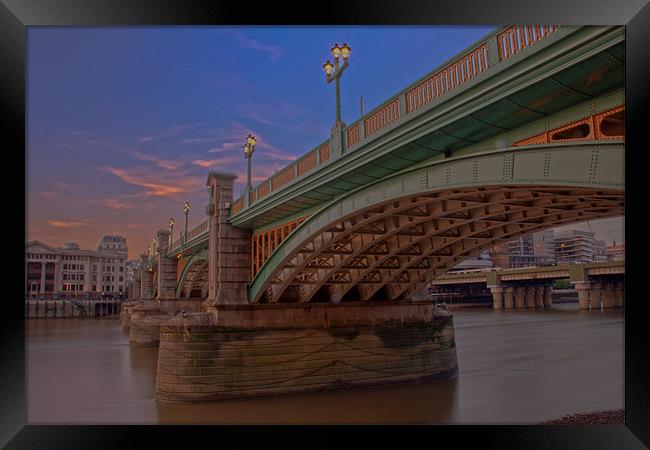 London Thames Bridges Framed Print by David French