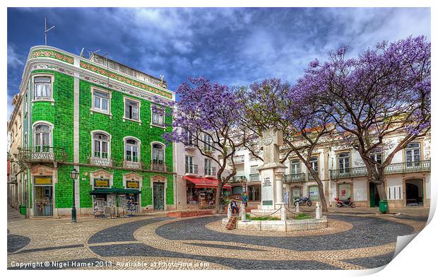 Jacaranda Square Lagos Print by Wight Landscapes