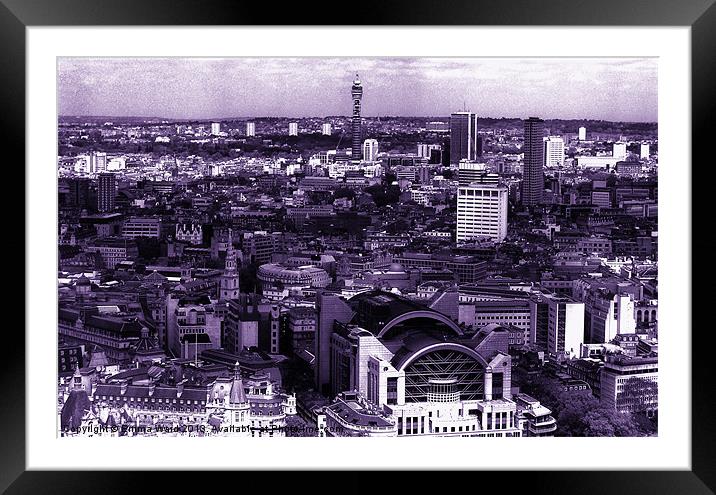 view of london 3 Framed Mounted Print by Emma Ward