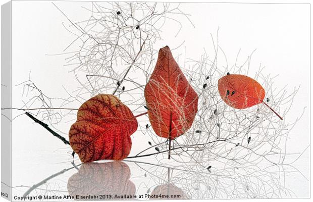 Red leaves Canvas Print by Martine Affre Eisenlohr