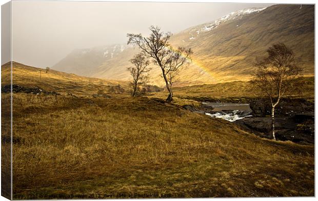 Scottish Highlands Rainbow Canvas Print by R K Photography