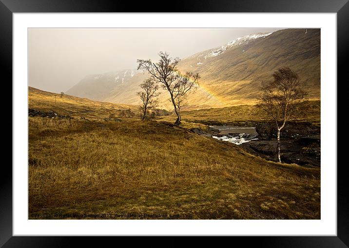 Scottish Highlands Rainbow Framed Mounted Print by R K Photography