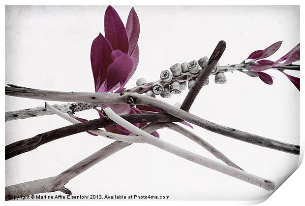 Graphics branches Print by Martine Affre Eisenlohr