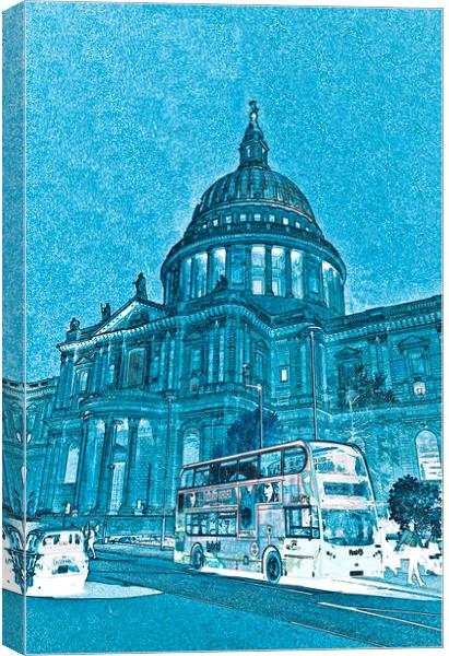St Pauls Cathedral London Art Canvas Print by David Pyatt