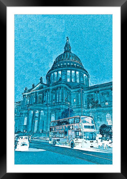 St Pauls Cathedral London Art Framed Mounted Print by David Pyatt