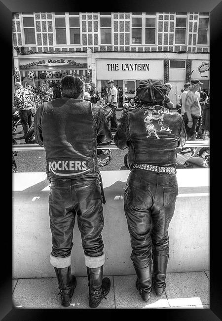 Bikers in Leather Framed Print by Thanet Photos