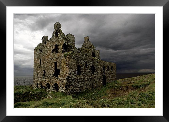 Dunskey castle Framed Mounted Print by Thanet Photos