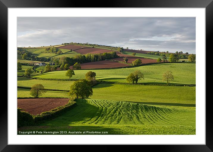 Devon Rural scene Framed Mounted Print by Pete Hemington