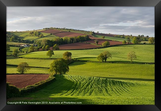 Devon Rural scene Framed Print by Pete Hemington