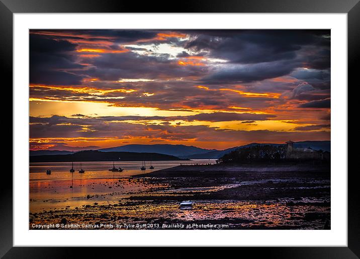 Sunset at Fairlie on the Clyde Framed Mounted Print by Tylie Duff Photo Art