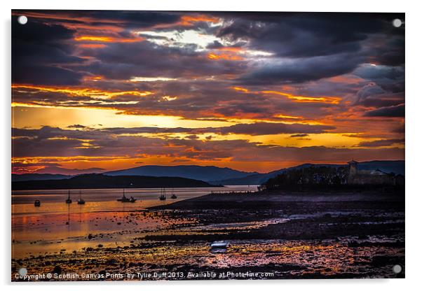 Sunset at Fairlie on the Clyde Acrylic by Tylie Duff Photo Art