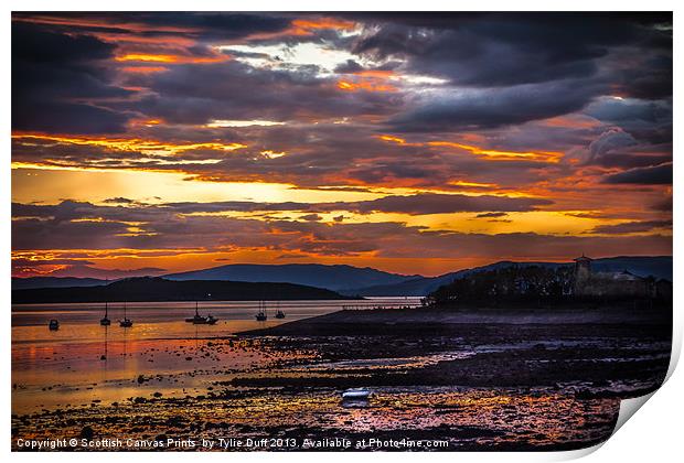 Sunset at Fairlie on the Clyde Print by Tylie Duff Photo Art