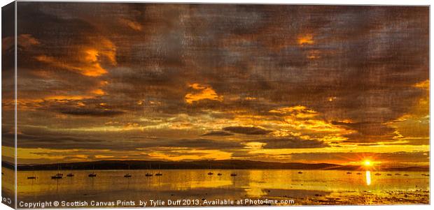 Scottish Sunset on the Clyde Canvas Print by Tylie Duff Photo Art
