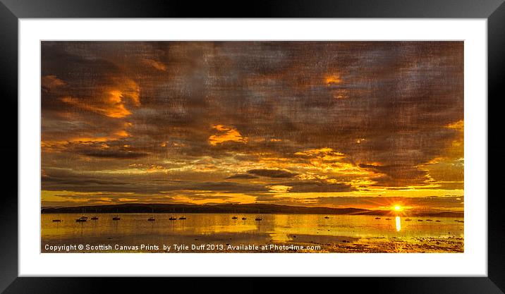 Scottish Sunset on the Clyde Framed Mounted Print by Tylie Duff Photo Art