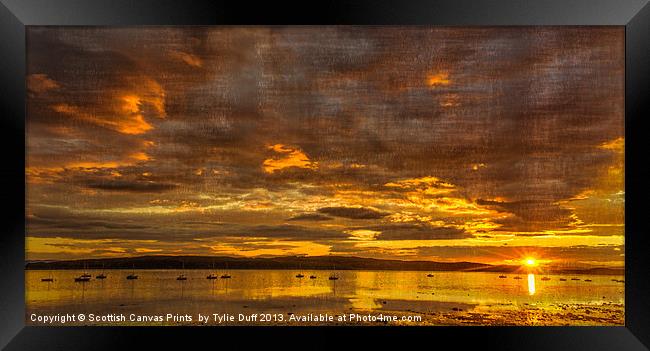 Scottish Sunset on the Clyde Framed Print by Tylie Duff Photo Art