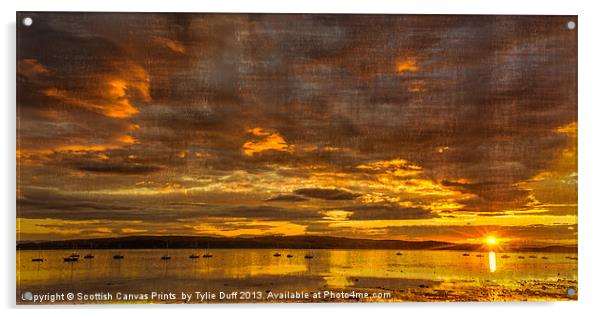 Scottish Sunset on the Clyde Acrylic by Tylie Duff Photo Art