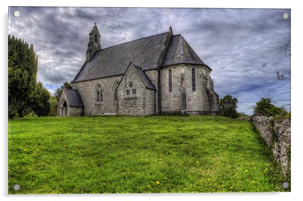 Cefn Meiriadog Parish Church Acrylic by Ian Mitchell