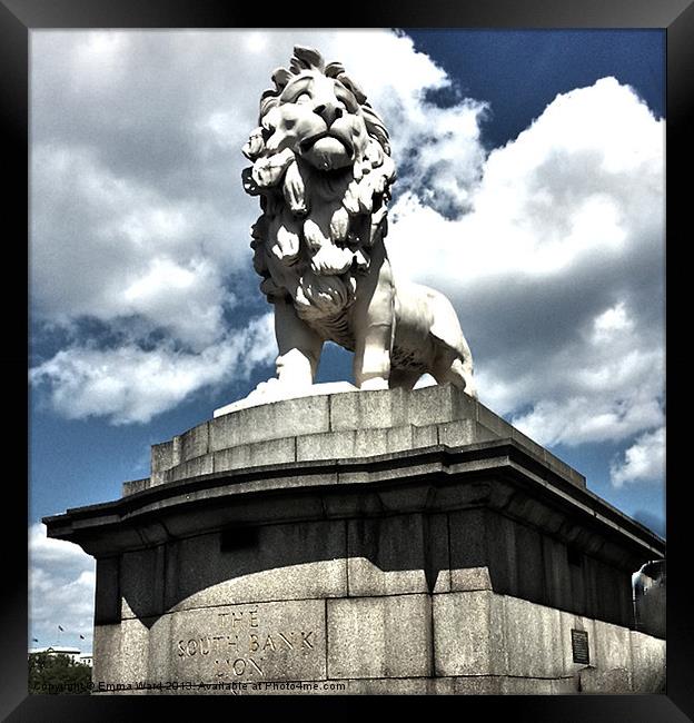 The South Bank Lion 1 Framed Print by Emma Ward