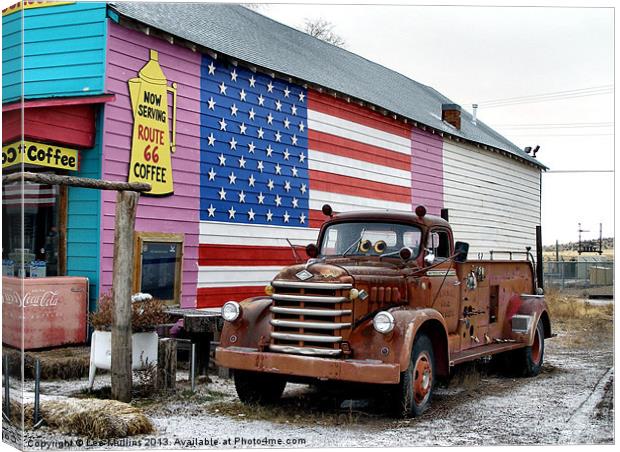 Seligmans old fire truck Canvas Print by Lee Mullins