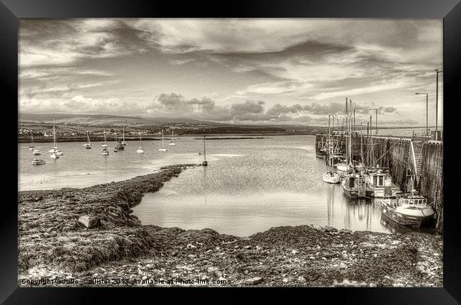 Port St Mary Harbour Framed Print by Julie  Chambers