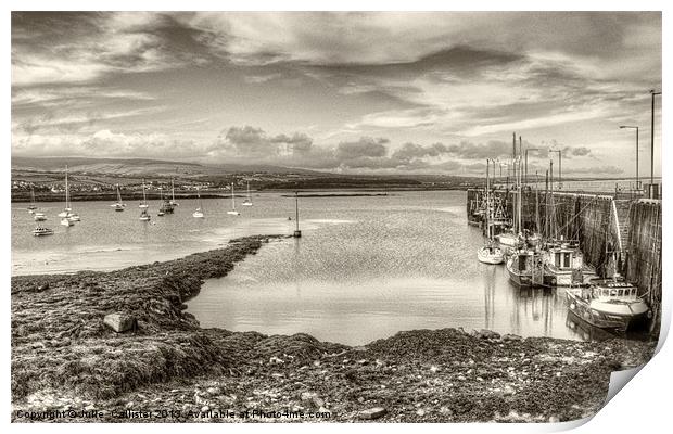 Port St Mary Harbour Print by Julie  Chambers