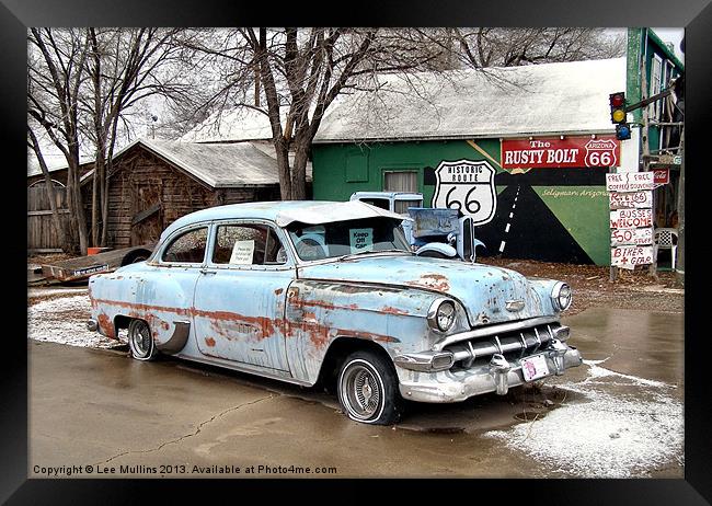 Old Chevy Framed Print by Lee Mullins