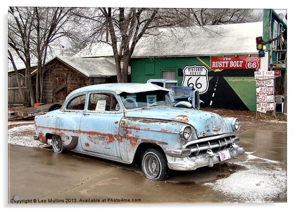 Old Chevy Acrylic by Lee Mullins