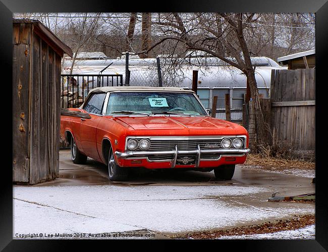 Red Chevy! Framed Print by Lee Mullins