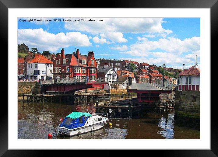 Open For Business At Whitby Framed Mounted Print by keith sayer