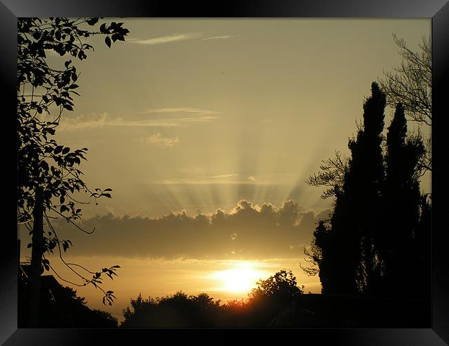 Sunset at home Framed Print by Alan Pickersgill