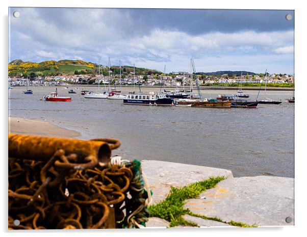 Conway Harbour, Wales, UK Acrylic by Mark Llewellyn