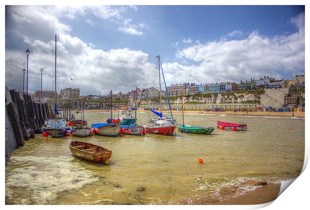 Broadstairs harbour Print by Thanet Photos
