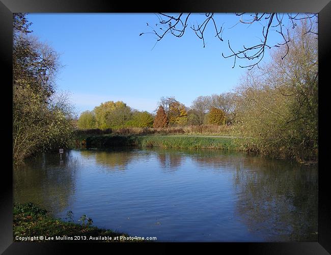 Autumn on the Great Ouse Framed Print by Lee Mullins