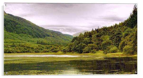 Loch Monzievaird Acrylic by Thanet Photos