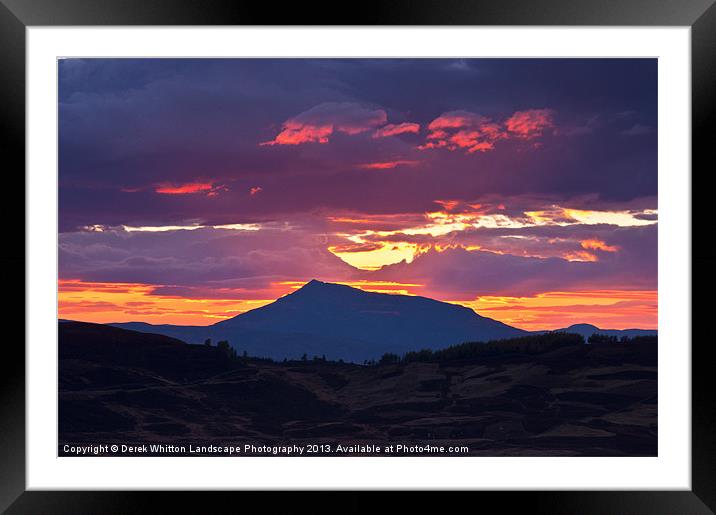 Scheihallion Sunset 1 Framed Mounted Print by Derek Whitton