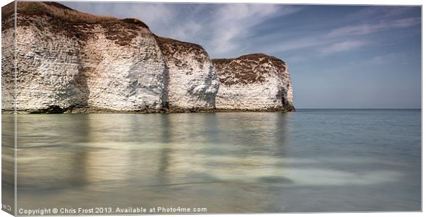 Flamborough Head Reflections Canvas Print by Chris Frost