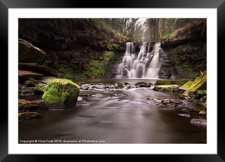 Goitstock Waterfall Framed Mounted Print by Chris Frost