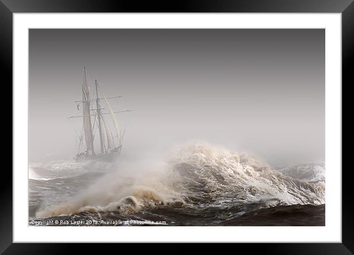 `For Those in Peril` Framed Mounted Print by Rob Lester