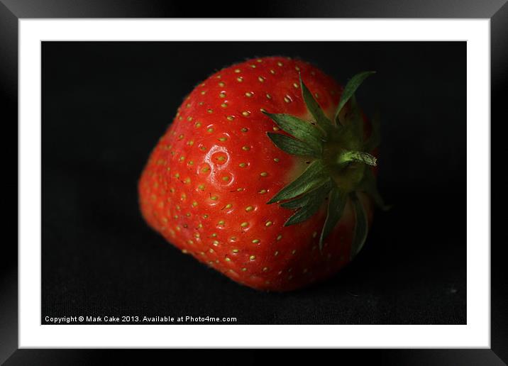 Strawberry 1 Framed Mounted Print by Mark Cake