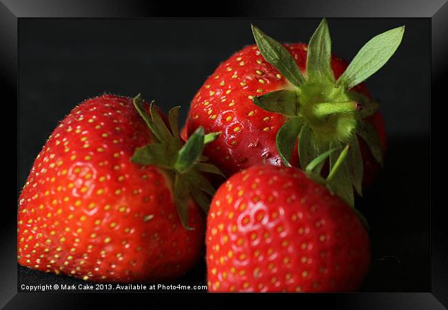 Strawberrys Framed Print by Mark Cake