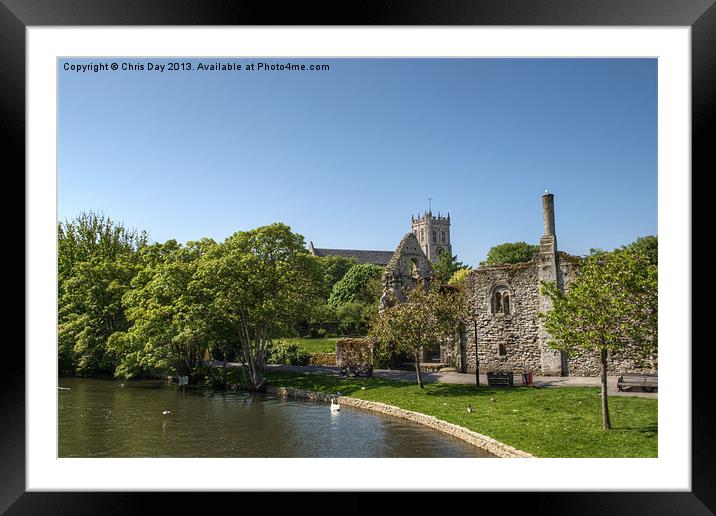 Historic Christchurch Framed Mounted Print by Chris Day