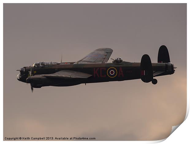 RAF Lancaster Bomber PA474 Print by Keith Campbell