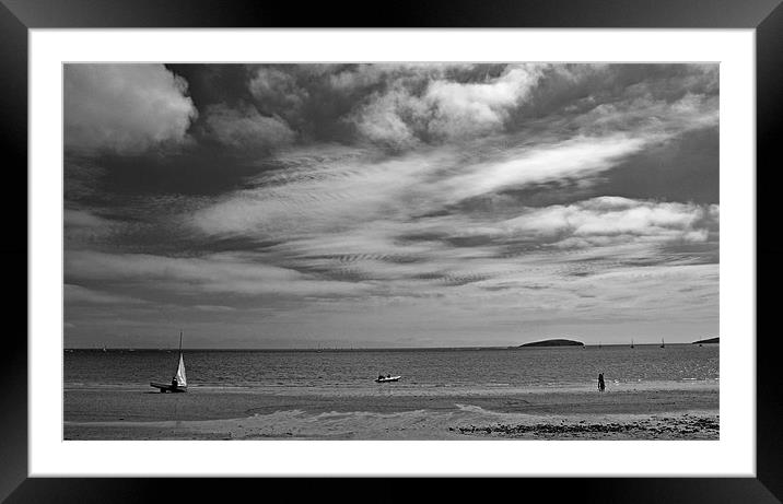 Sea Sand Sky Framed Mounted Print by Shaun Cope