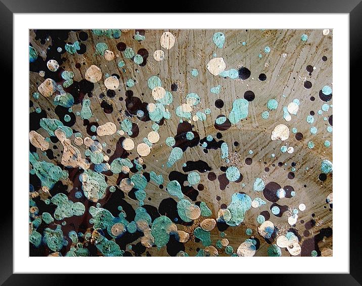 paint splatters Framed Mounted Print by Heather Newton