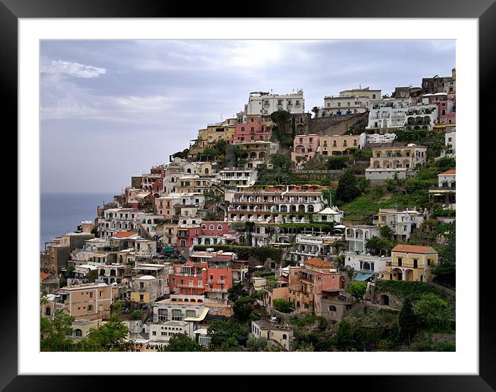 Positano, Amalfi Coast, Italy Framed Mounted Print by Lucy Antony