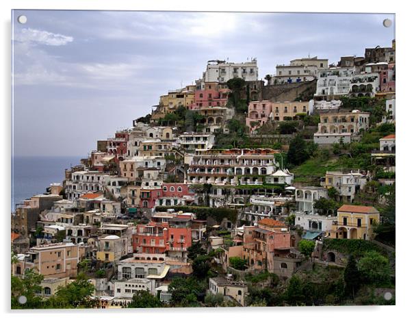 Positano, Amalfi Coast, Italy Acrylic by Lucy Antony