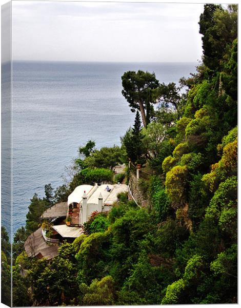 hot tin roof, Amalfi Canvas Print by Lucy Antony