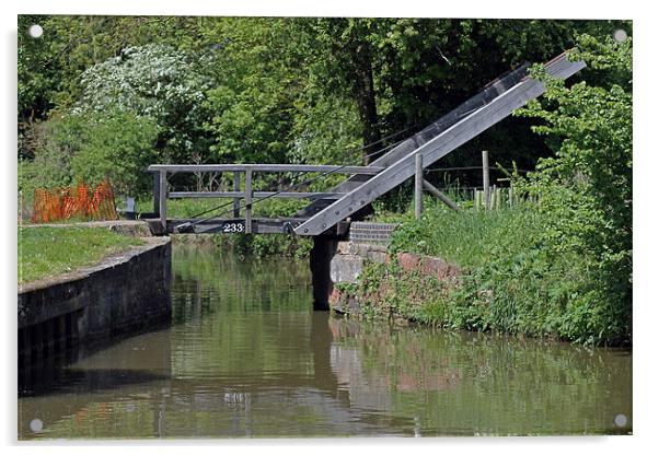 Bridge 233 Oxford Canal Acrylic by Tony Murtagh