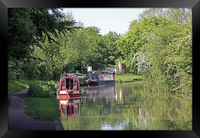 Houseboats on Oxford Canal Framed Print by Tony Murtagh